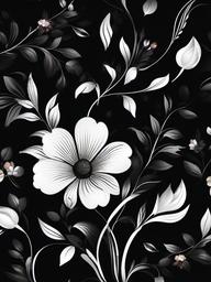 Flower Background Wallpaper - black background with white flower  