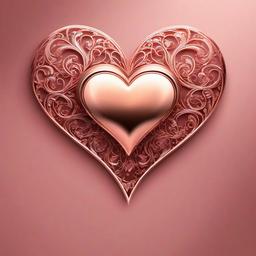 Heart Background Wallpaper - rose gold heart wallpaper  