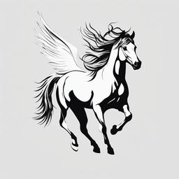 pegasus tattoo minimalist  simple tattoo,minimalist,white background