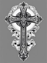cross tattoo designs black and white design 