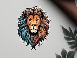 leo tattoo lion  simple vector color tattoo