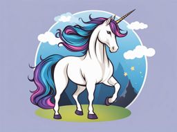 unicorn clipart - a majestic unicorn with a flowing mane. 