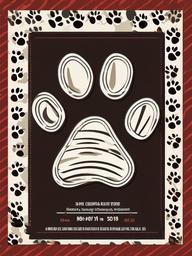 Paw Print clipart - paw print on a pet adoption flyer  