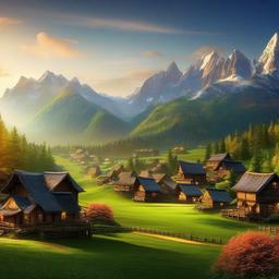 Mountain Background Wallpaper - mountain village wallpaper  