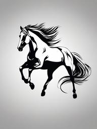 mustang horse tattoos  simple tattoo,minimalist,white background