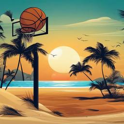 Beach background - basketball beach wallpaper  