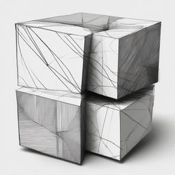 sketch of cube  minimal rough sketch scribbles,doodles,black and white