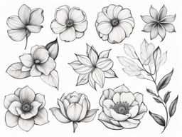 November birth flower tattoo, Tattoos representing the flower associated with the month of November. colors, tattoo patterns, clean white background