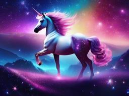 Unicorn Glitter Galaxy Wallpaper  