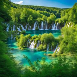 plitvice lakes national park, croatia - hikes through cascading waterfalls and lush greenery. 