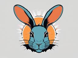 blink 182 rabbit tattoo  minimalist color tattoo, vector