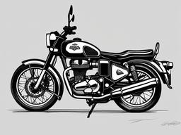 drawing of royal enfield  minimal rough scribbles,doodles,black and white