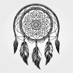 Dream Catcher Tattoos for Females - Dream catcher tattoo designs designed for females.  simple vector tattoo,minimalist,white background