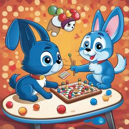 Bluey clipart - Bluey and Bingo in action  vector clipart