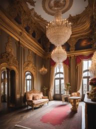 experience the grandeur of a rococo palace, with lavish decorations and opulent chandeliers. 