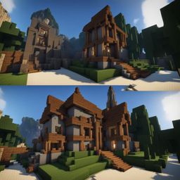 castle library with hidden passages and secrets - minecraft house design ideas minecraft block style