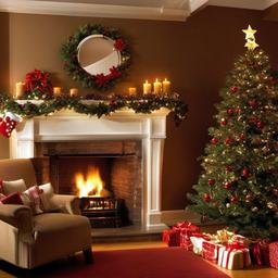 Christmas Background Wallpaper - christmas fireplace wallpaper  