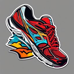 Running Shoes sticker- Marathon Ready Feet, , color sticker vector art