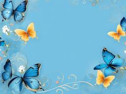 Cute Blue Butterfly Wallpaper - Soft blue with butterflies  ,desktop background wallpaper