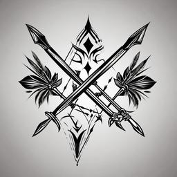 crossed arrows tattoo design  vector tattoo design