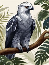 Harpy Eagle clipart - Majestic raptor with impressive flight, ,color clipart vector style