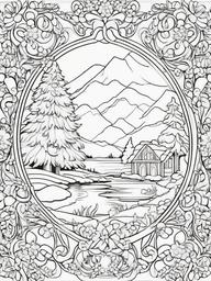 Christmas Coloring Book Pictures  outling,coloring pages,black and whit