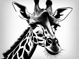 easy drawings of giraffes  minimal rough sketch scribbles,doodles,black and white