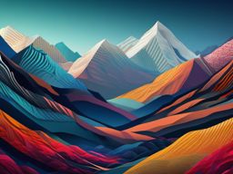 Desktop Backgrounds 4K - Breathtaking Mountain Views wallpaper, abstract art style, patterns, intricate