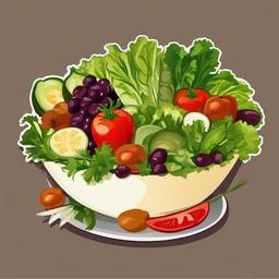 Cooking clipart - preparing a salad  vector clipart