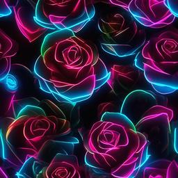 Neon Background Wallpaper - neon rose background  