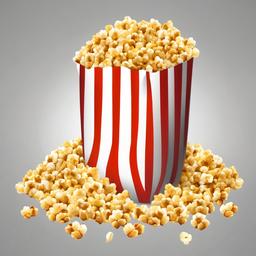 Popcorn clipart - popcorn kernels spilling out of a bag  