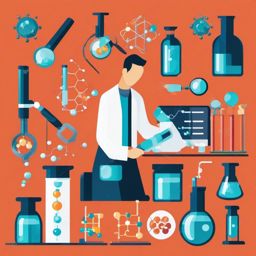 Biotech Research and Experiments clipart - Biotech research and experiments, ,vector color clipart,minimal