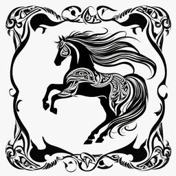 meaning tribal horse tattoos  simple tattoo,minimalist,white background