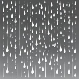 rain clipart - raindrops falling from the sky on a gray day 