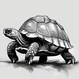 sketch of tortoise  minimal rough sketch scribbles,doodles,black and white