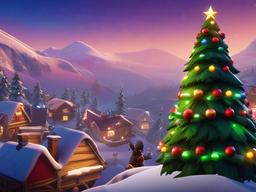 Fortnite Christmas Background  