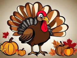 Turkey clipart - turkey in a Thanksgiving parade  