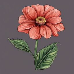 Picture of a flower clipart, A detailed and realistic flower illustration.  simple, 2d flat