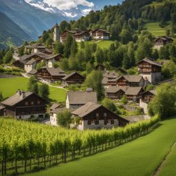 forgotten villages of valais - capture the forgotten villages of valais, with their timbered houses and vineyards, set against mountain scenery. 