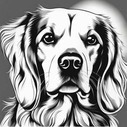 dog clip art black and white 