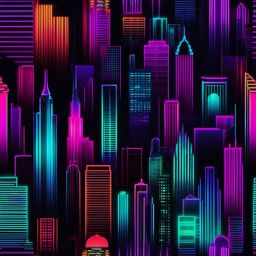 Neon Cityscape Cool Backgrounds for Phone intricate details, patterns, wallpaper photo