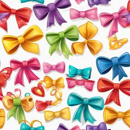 Bow clipart - cartoon bow with a playful design  