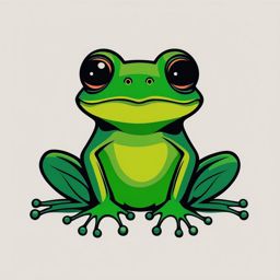 frog tattoo minimalist color design 