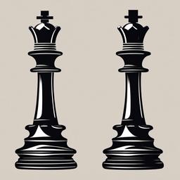 Chess Piece Couple Tattoo - Unite as a couple with matching chess piece tattoos.  minimalist color tattoo, vector