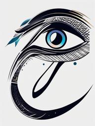 eye of horus tattoo small  simple color tattoo,minimal,white background
