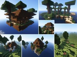 floating botanical gardens in the sky - minecraft house design ideas minecraft block style