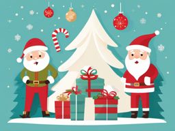 Free Christmas clip art pictures, A collection of free Christmas-themed illustrations.  simple, 2d flat