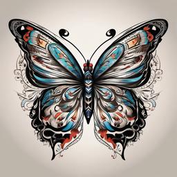 native american butterfly tattoo  