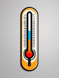 Thermometer sticker- Temperature measuring, , sticker vector art, minimalist design