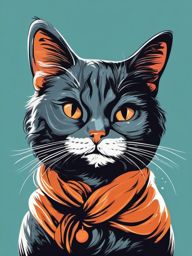 Funny Cat - A mischievous feline with a penchant for pranks and comic antics. , vector art, splash art, t shirt design
